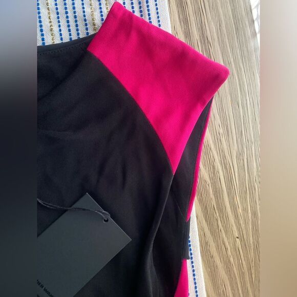 ALEXANDER WANG MIDI DRESS Black/pink Viscose Sleeveless Sz 4 NWT - Picture 7 of 16